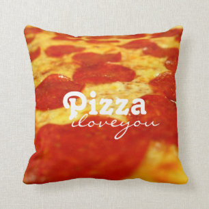 Funny Pepperoni Cheese Pizza Addict Fast Food Kussen