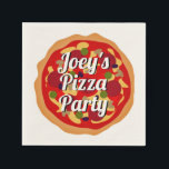 Funny pepperoni pizza custom Birthday party Servet<br><div class="desc">Grappig pepperoni pizza aangepast Birthday party Napkins. Voeg je eigen tekst, bedrijfsnaam, bedrijfshandel, restaurantnaam of grappige prijsopgave toe. Gepersonaliseerde sjabloon voor mannelijke vrouwen en kinderen die van pizza houden. Fun design for pizzaparty, pizzeria, Italiaans restaurant, pakhuis, winkel, bedrijf, bedrijf, bruiloft, enz. De grote pizzakjesillustratie met pepperoni, olijven, tomaten, kaas en...</div>