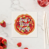 Funny pepperoni pizza custom Birthday party Servet (Insitu)