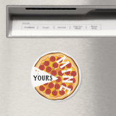 Funny pepperoni pizza schattige foodie magneet (Insitu (Vaatwasser))