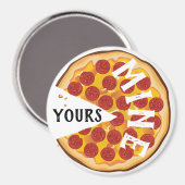 Funny pepperoni pizza schattige foodie magneet (Voorkant / Achterkant)