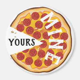 Funny pepperoni pizza schattige foodie magneet