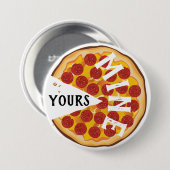 Funny pepperoni pizza schattige foodie ronde button 7,6 cm (Voorkant /achterkant)