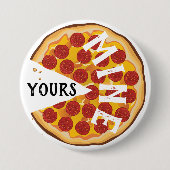 Funny pepperoni pizza schattige foodie ronde button 7,6 cm (Voorkant)