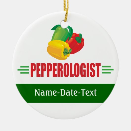Funny Peppers Keramisch Ornament (Voorkant)