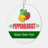 Funny Peppers Keramisch Ornament (Links)