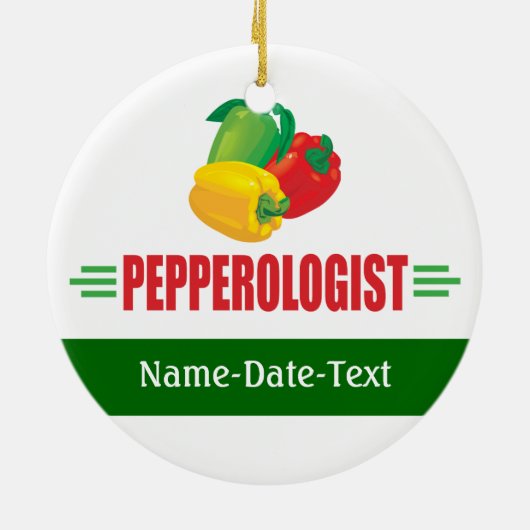 Funny Peppers Keramisch Ornament (Achterkant)