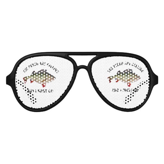 Funny Perch Vist Citaat Aviator Zonnebril (Voorkant)