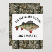 Funny Perch Vist de Camo Birthday van de Mannen Kaart (Voorkant / Achterkant)