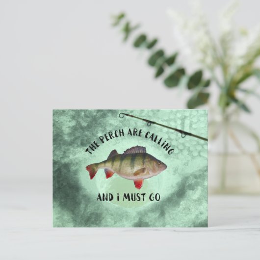 Funny Perch Vist het Briefkaart van het Citaat (Staand voorkant)