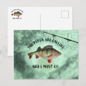 Funny Perch Vist het Briefkaart van het Citaat (Voorkant / Achterkant)