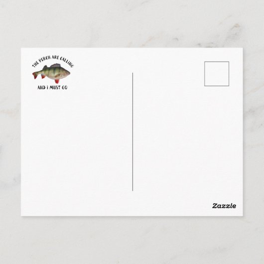 Funny Perch Vist het Briefkaart van het Citaat (Achterkant)