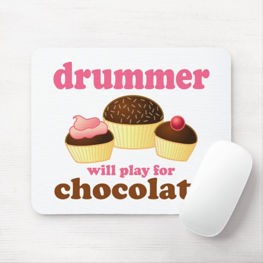 Funny Percussion Drummer Muismat (Met muis)