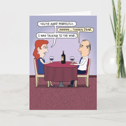 Funny Perfeced Wine Birthday Kaart (Voorkant)