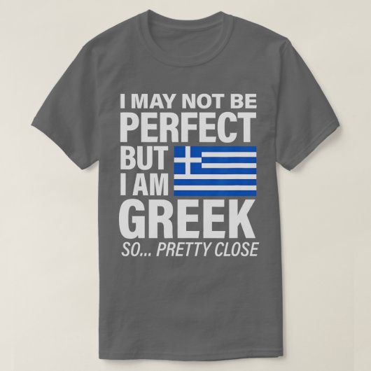 Funny Perfect Greek Flag Design I Love Greece T-shirt (Design voorkant)