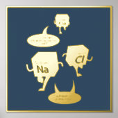 Funny Periodic Table Chemical Gag Gold Folie Afdrukken (Voorkant)