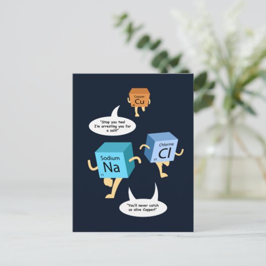Funny Periodic Table Chemistry Gag Briefkaart (Staand voorkant)