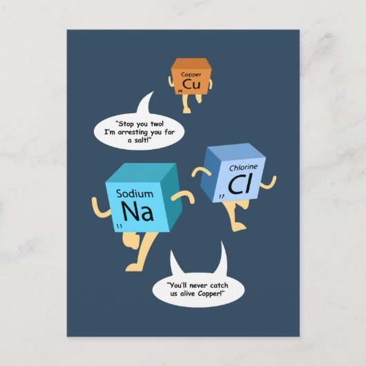 Funny Periodic Table Chemistry Humor Briefkaart (Voorkant)