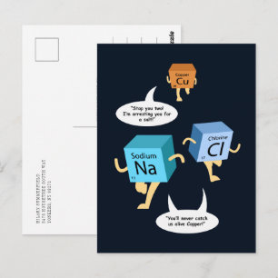 Funny Periodic Table Chemistry Humor Custom Briefkaart
