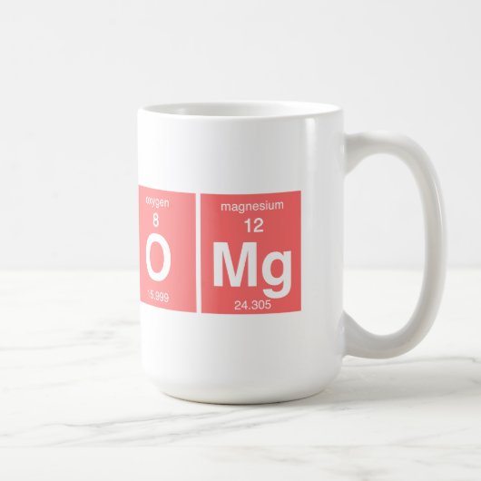 Funny Periodic table "OMG" Koffiemok (Rechts)