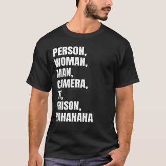 Funny Person, Woman, Man, camera, tv, gevangenis,  T-shirt