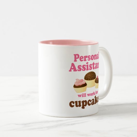 Funny Personal Assistant Tweekleurige Koffiemok (Voorkant rechts)
