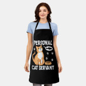 Funny Personal Cat Servant Waterverf Cute Animal Schort (Gedragen)
