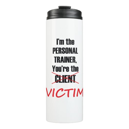 Funny Personal Trainer Fitness Gym Tumbler Thermosbeker (Voorkant)