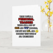 Funny Personal Trainer ... OMG WTF LOL Kaart (Gele Bloem)