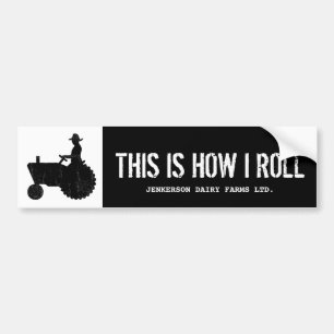 Funny Personalised Boerderij Tractor Farmer Sign Bumpersticker