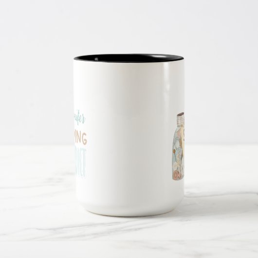 Funny Personalised Name Seamstress Seamstress Sewi Tweekleurige Koffiemok (Center)