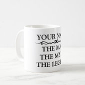 Funny personaliseerde het Man de mythe de legende Koffiemok (Voorkant links)