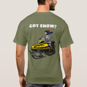 Funny Personalize Snowmobile Skeleton Rider T-shirt