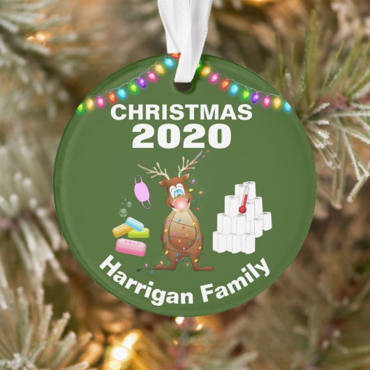 Funny Personalized 2020 Covid kerstboom Ornament (Boom)