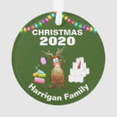 Funny Personalized 2020 Covid kerstboom Ornament (achterkant)
