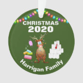 Funny Personalized 2020 Covid kerstboom Ornament (voorkant)