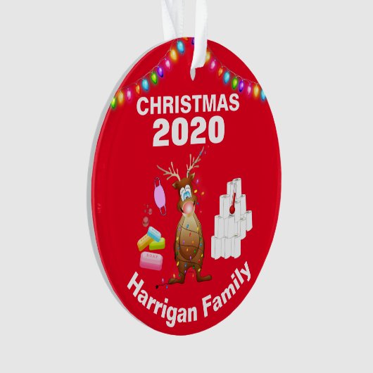 Funny Personalized 2020 Covid kerstboom Ornament (voorkant)