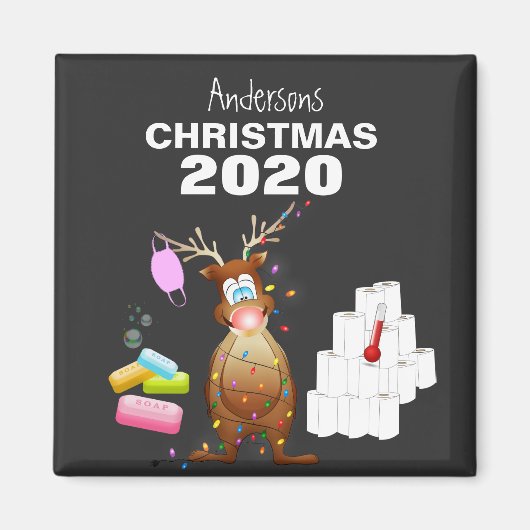 Funny Personalized 2020 Covid Kerstmis Magneet (Voorkant)