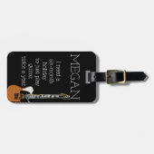 Funny Personalized Bag Aandacht voor gitaristen Bagagelabel (Voorkant horizontaal)