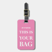 Funny Personalized Bag Attence Travel Bagagelabel (Voorkant verticaal)