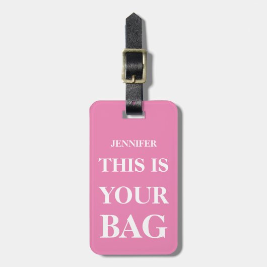 Funny Personalized Bag Attence Travel Bagagelabel (Voorkant verticaal)