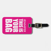 Funny Personalized Bag Attence Travel Luggable Bagagelabel (Voorkant horizontaal)