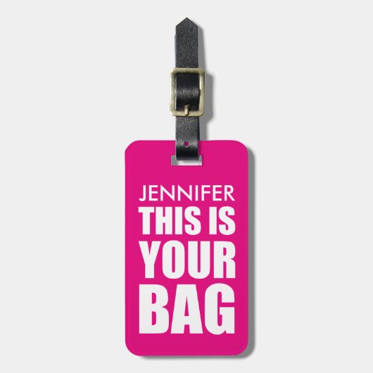 Funny Personalized Bag Attence Travel Luggable Bagagelabel (Voorkant verticaal)