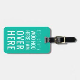 Funny Personalized Bag Attentie | Humor Green Bagagelabel