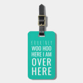 Funny Personalized Bag Attentie | Humor Green Bagagelabel (Voorkant verticaal)