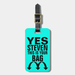 Funny Personalized Bagagelabel