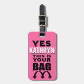 Funny Personalized Bagagelabel (Voorkant verticaal)