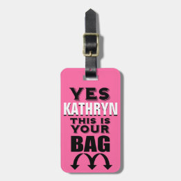 Funny Personalized Bagagelabel