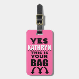 Funny Personalized Bagagelabel