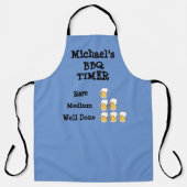 Funny Personalized Barbeque Timer Schort (Voorkant)